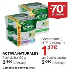 Hipercor Danone - activia naturales oferta