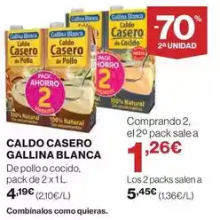 Hipercor Gallina blanca - caldo casero oferta