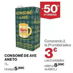 Hipercor Aneto - consomé de ave oferta