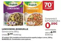 Hipercor Bonduelle - lunch bowl oferta