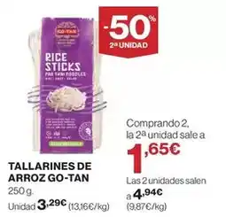Hipercor Go-tan - tallarines de arroz go-tan oferta