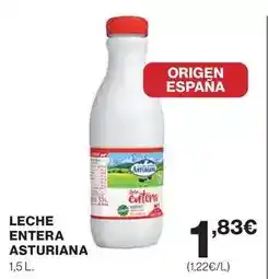Hipercor La asturiana - leche entera oferta