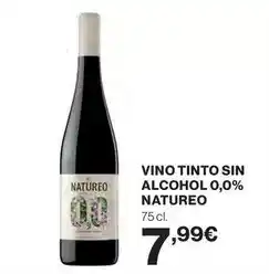 Hipercor Vino tinto sin alcohol 0,0% oferta