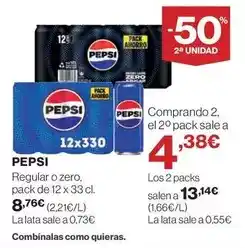 Hipercor Pepsi - regular o zero oferta