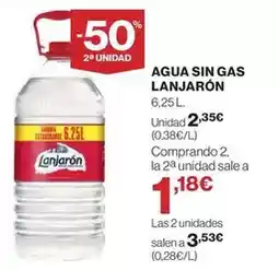 Hipercor Lanjarón - agua sin gas oferta