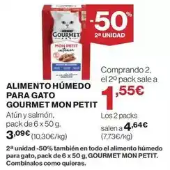 Hipercor Purina - alimento humedo para gato gourmet mon petit oferta
