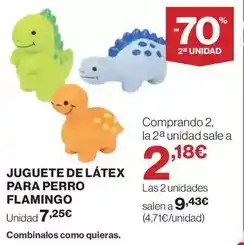 Hipercor Flamingo - juguete de látex para perro oferta