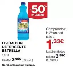 Hipercor Estrella - lejías con detergente oferta