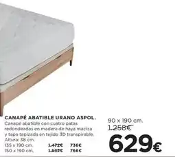 Hipercor Aspol - canapé abatible urano oferta