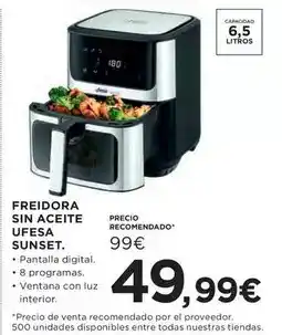 Hipercor Ufesa - freidora sin aceite oferta