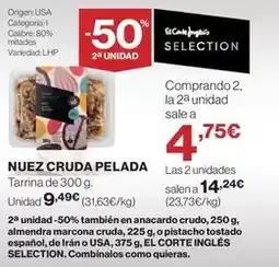 El Corte Inglés Marcona - nuez cruda pelada oferta