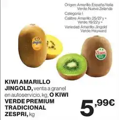 El Corte Inglés Zespri - kiwi amarillo oferta