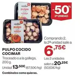 El Corte Inglés Cocimar - pulpo cocido oferta