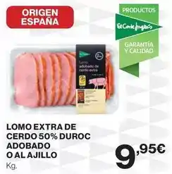 El Corte Inglés El corte inglés - lomo extra de cerdo 50% duroc adobado o al ajillo oferta
