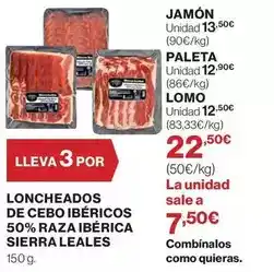 El Corte Inglés Jamón oferta