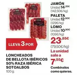 El Corte Inglés Bellota - jamón oferta
