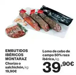 El Corte Inglés Montaraz - embutidos ibéricos oferta