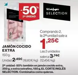 El Corte Inglés El corte inglés - jamón cocido extra oferta