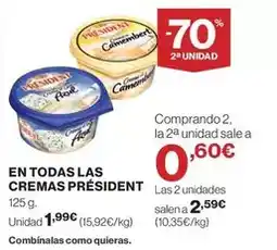 El Corte Inglés Président - en todas las cremas oferta
