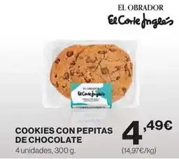 El Corte Inglés Obrador - cookies con pepitas de chocolate oferta