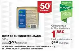 El Corte Inglés Cuña de queso semicurado oferta
