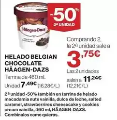 El Corte Inglés Häagen-dazs - helado belgian chocolate oferta