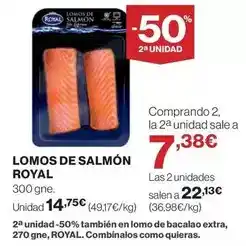 El Corte Inglés Royal - lomos de salmon oferta
