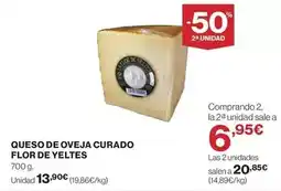 El Corte Inglés Flor - queso de oveja curado oferta
