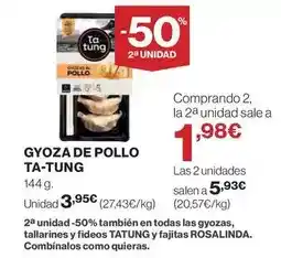 El Corte Inglés Ta tung - gyoza de pollo oferta