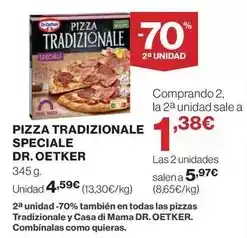 El Corte Inglés Dr oetker - pizza tradizionale speciale oferta