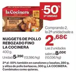 El Corte Inglés La cocinera - nuggets de pollo rebozado fino oferta