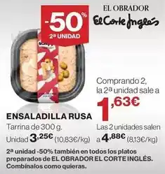 El Corte Inglés Obrador - ensaladilla rusa oferta