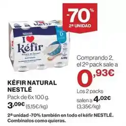 El Corte Inglés Nestlé - kéfir natural oferta
