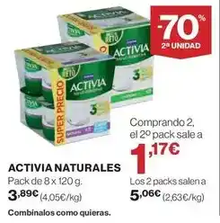 El Corte Inglés Danone - activia naturales oferta