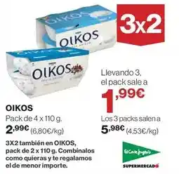 El Corte Inglés Danone - oikos oferta