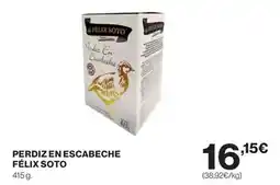 El Corte Inglés Felix - perdiz en escabeche félix soto oferta