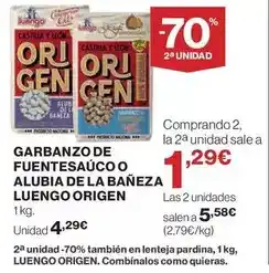 El Corte Inglés Luengo - garbanzo de fuentesauco o alubia de la bañeza oferta