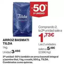 El Corte Inglés Tilda - arroz basmati oferta
