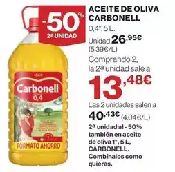 El Corte Inglés Carbonell - aceite de oliva oferta