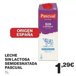 El Corte Inglés Pascual - leche sin lactosa semidesnatada oferta