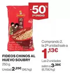 El Corte Inglés Soubry - fideos chinos al huevo oferta