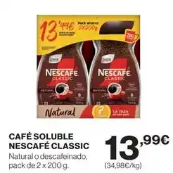 El Corte Inglés Nescafé - café soluble classic oferta