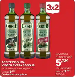 El Corte Inglés Coosur - aceite de oliva virgen extra oferta