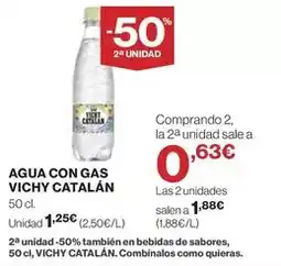 El Corte Inglés Vichy catalán - agua con gas oferta