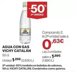El Corte Inglés Vichy catalán - agua con gas oferta