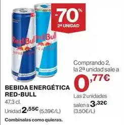 El Corte Inglés Red bull - bebida energética oferta