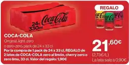 El Corte Inglés Coca-cola - original, light, zero o zero zero oferta