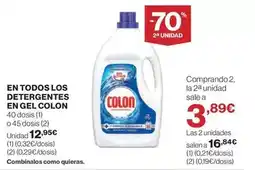 El Corte Inglés Colon - en todos los detergentes en gel oferta