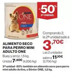 El Corte Inglés Purina - alimento seco para perro mini adulto one oferta
