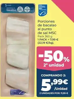 La Sirena La sirena - porciones de bacalao al punto de sal msc oferta